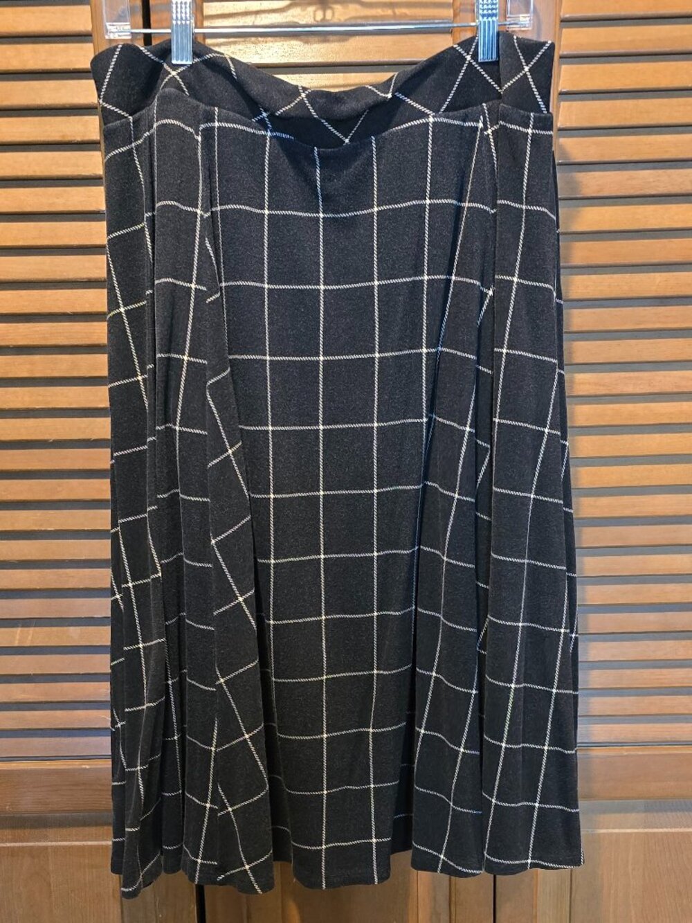 🖤 Torrid Black & White Windowpane Grid Print Maxi Skirt 🖤 - Picture 2 of 5